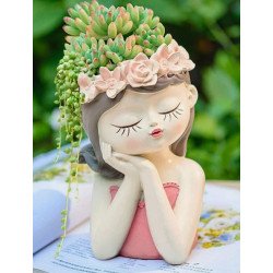 Day Dreaming Girl Succulent Planter